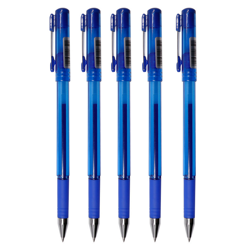 ZEBRA Genuine Gel Pen, 0.5mm Bullet Tip Signing Pen, Student Marker Water-Based Pen, C-JJ1, Blue, Pack of 5