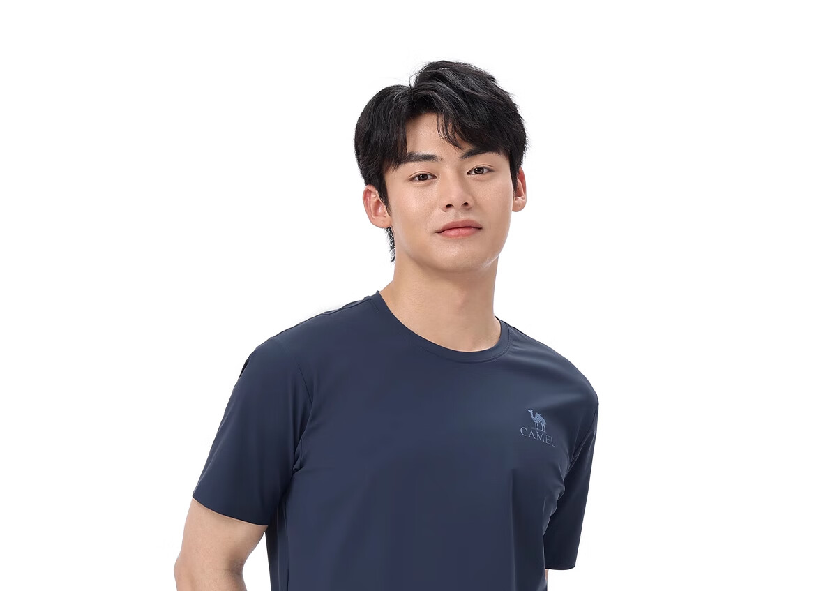 CAMEL Outdoor Quick-Dry T-Shirt for Men, Spring And Summer Short-Sleeve Round Neck Original Yarn Cool-Feeling Sun Protection Breathable Sweat-Absorbing Sports T-Shirt for Women, M 8