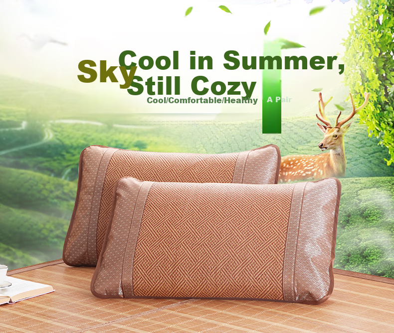 Hengyuanxiang Summer Cooling Pillowcase Rattan Mat Pillowcase Chinese Style 688 Coffee 1
