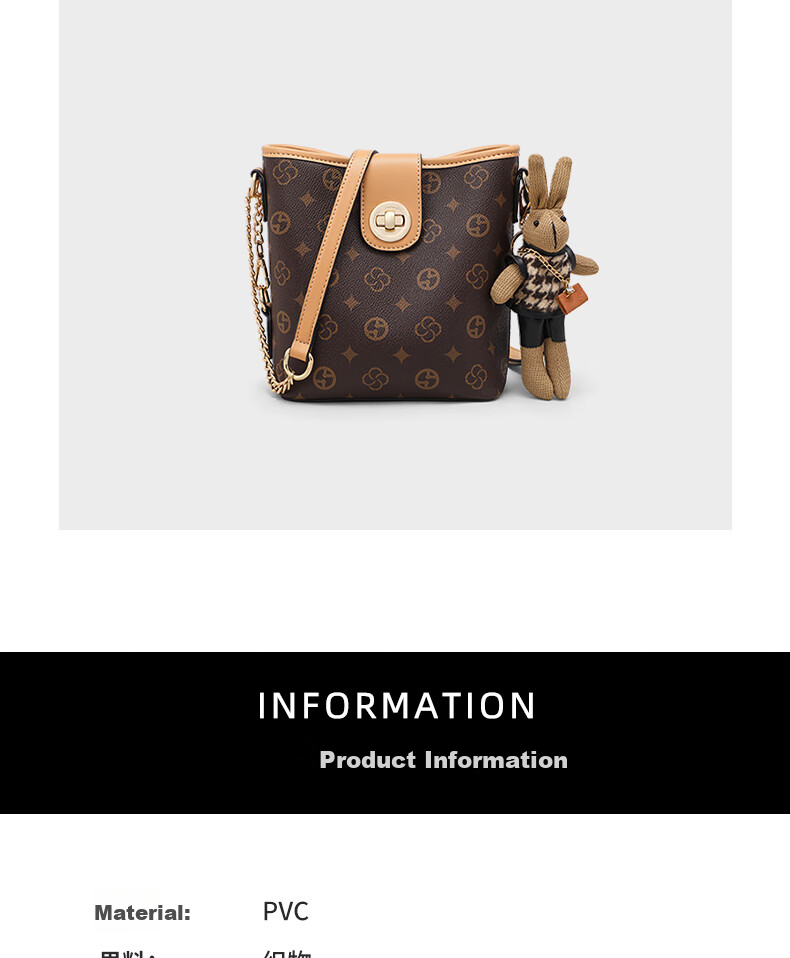 Aiqinghai Handbag, Women's Crossbody Bag, Shoulder Bucket Bag, Luxury Brand, Birthday And Mother's Day Gift, Practical Present for Mom 2