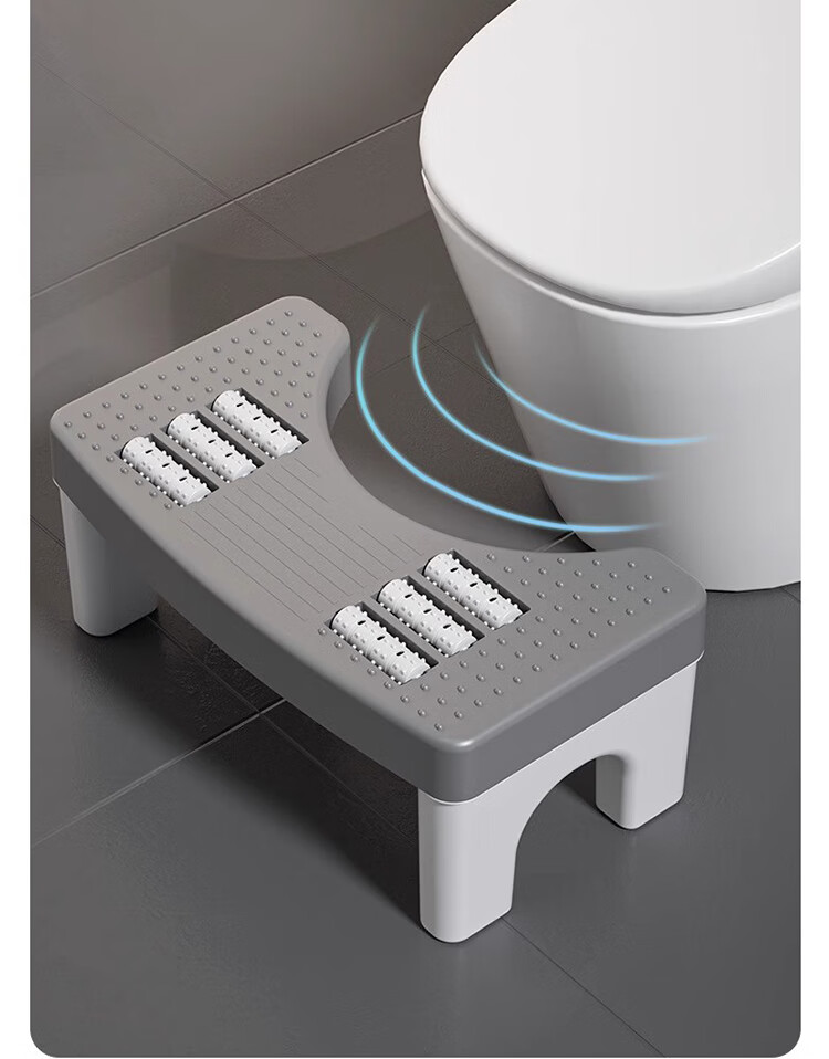 Gongxun Toilet Stool Footrest, Bathroom Foot Pedal, Adult And Children's Toilet Seat, Pregnant Women's TPR Non-Slip PP Material 1