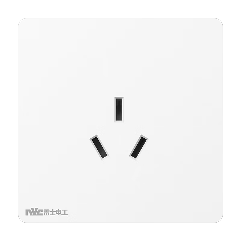 NVC Lighting Electrical 16A Three-Prong Socket 86-Type High-Power Socket Panel N25 Cream White