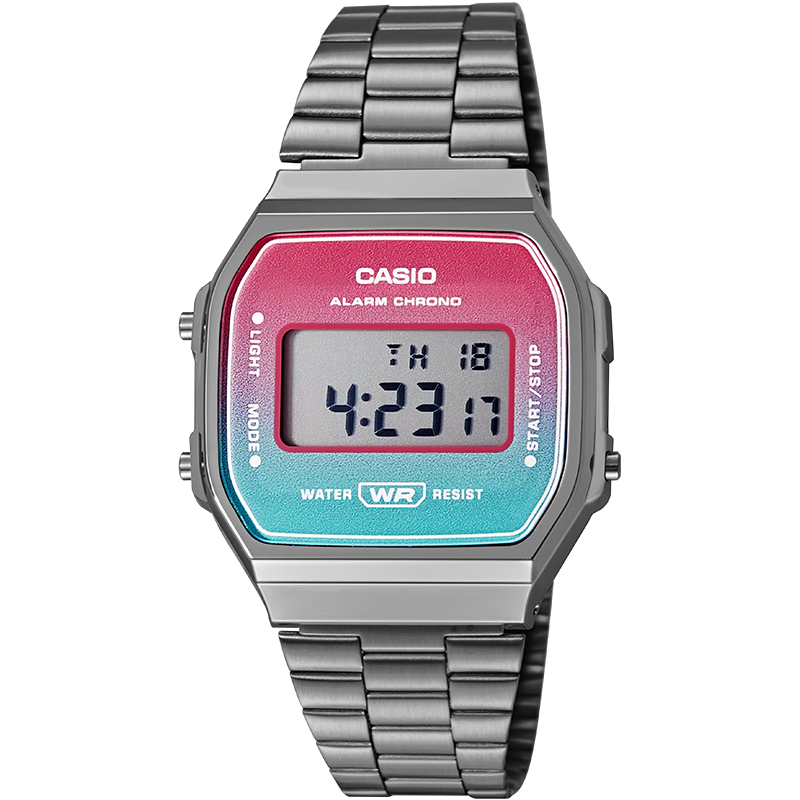 Casio Retro Square Digital Watch for Students, Unisex, A168WERB-2A