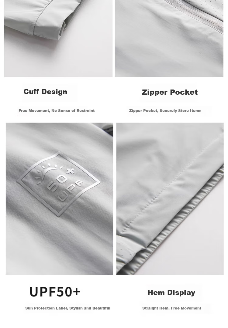 JEEP SPIRIT Ice Silk Sun Protection Jacket for Men, Summer UV-Resistant Outdoor Lightweight Breathable Couple's Sun Protection Coat 16