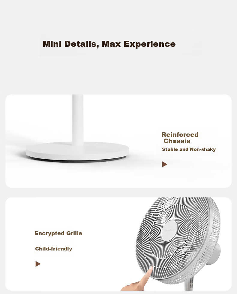 AIRMATE Electric Fan, Home Soft Wind Floor Fan, Desktop Small Fan, High Air Volume, Voice Control, Remote Control, Energy-Saving, Oscillating, Dormitory Seven-Blade Quiet Standing Fan FS35-SR106 19