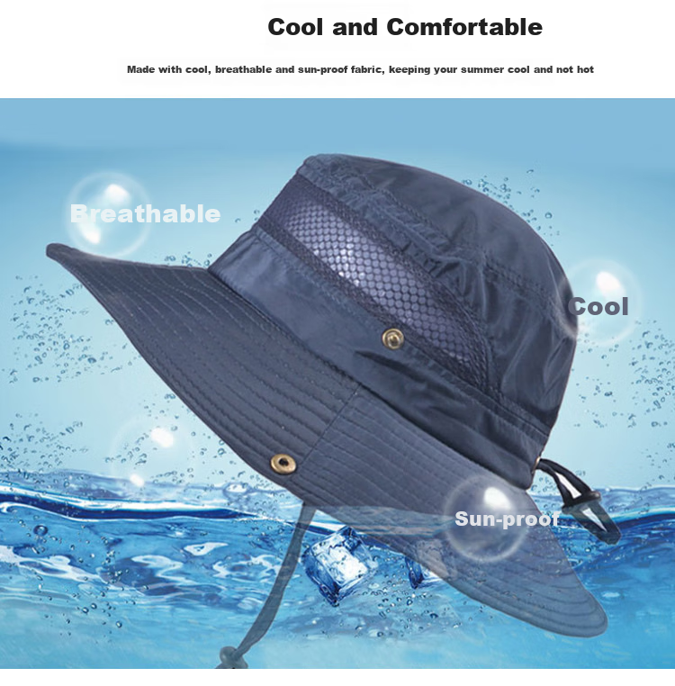 GLO-STORY Sun Hat for Men, Outdoor Fishing Hiking Cap, Men's Sun Protection Hat, Fisherman Hat for Me 7