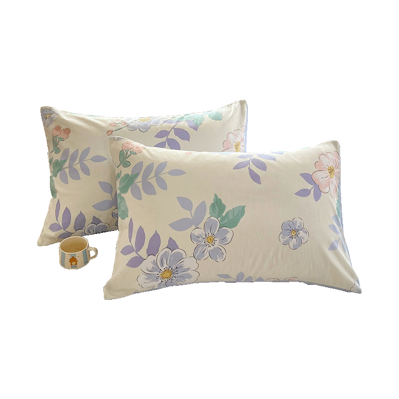 Hodo 100% Cotton Pillowcase Thickened Single Cotton Pillow Cover 48x74cm Starry Sky Pattern
