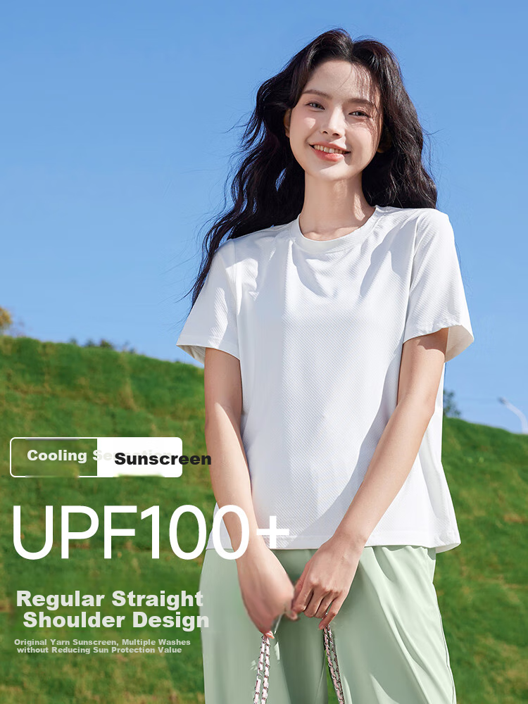 Baleno UPF50+ Sun Protection Short-Sleeve T-Shirt for Women, 2025 New Outdoor Sports Cool Dry Breathable Base Layer 1