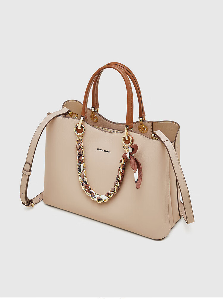 Pierre Cardin Women's Handbag, Tote Bag, Shoulder Bag, Crossbody Bag, Commuter Bag, Mom Bag, Holiday And Birthday Gift, Brown, with Free Gift Box 21