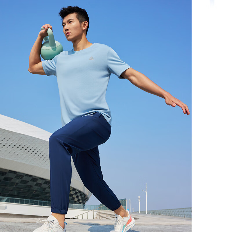 Peak Men's Summer Short Sleeve Quick-Dry Breathable Sports Loose Running Base T-Shirt DF652471 79