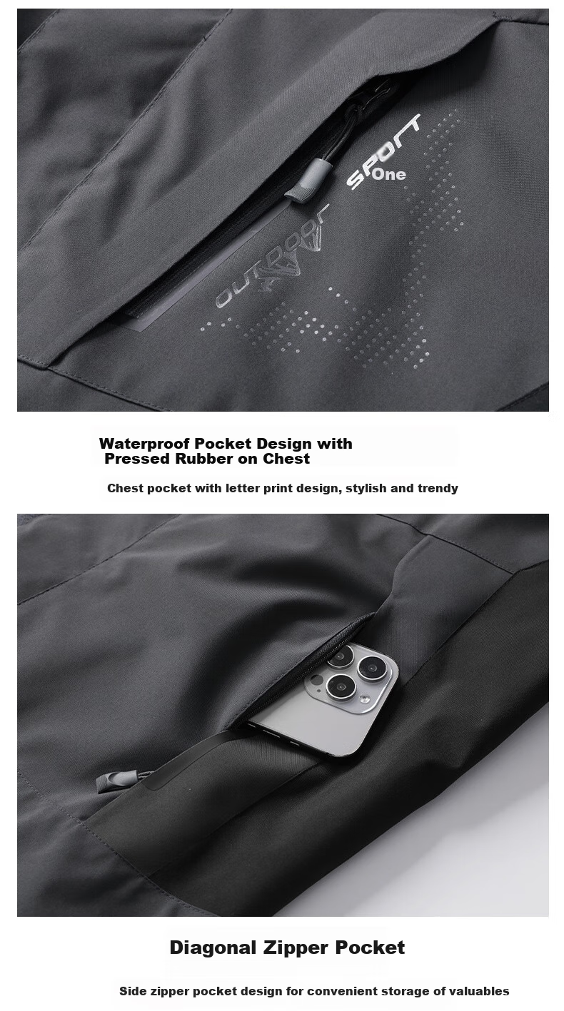 JEEP SPIRIT Men's Autumn Winter 3-in-1 Thickened Red Outdoor Jacket Christmas New Year Edition 14