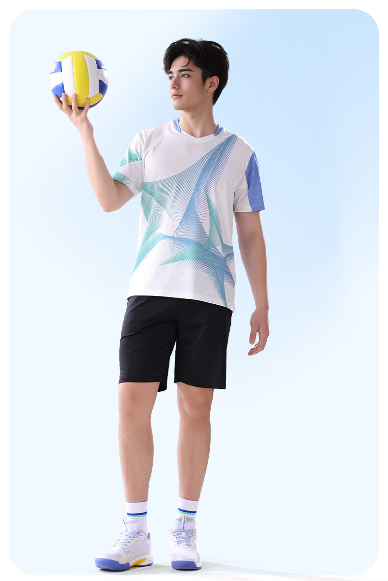 Fandimu Badminton Outfit for Men And Women, Sports Set for Fitness, Running, Track And Field Training, Seagull Short-Sleeve Two-Piece Set for Men 2XL 11