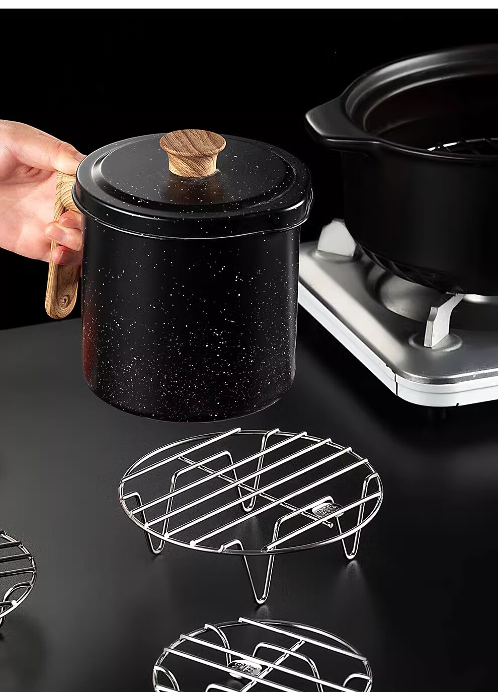 Onlycook 304 Stainless Steel Steamer Rack, Pot Holder, Table Mat, Low And Tall Steamer Rack for Cooking Pots, Small Size 12