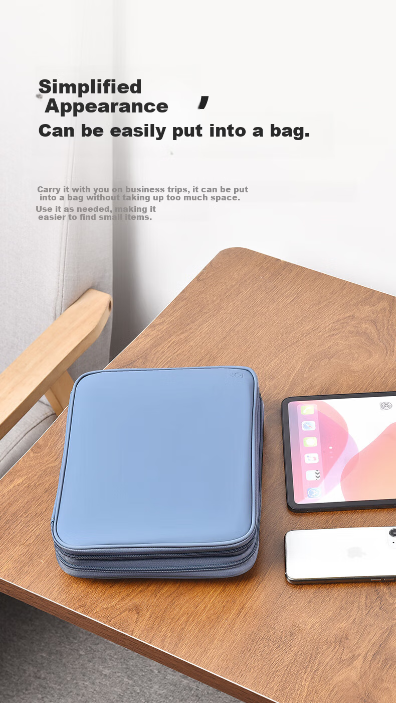 Milooky Digital Accessory Storage Bag Portable USB Drive Tablet IPad Charger Earphone Data Cable Makeup Bag Multifunctional 6