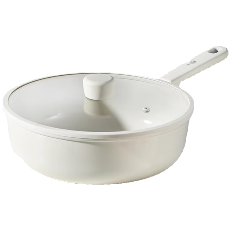 Carote Non-Stick Titanium Ceramic Lightweight Flat Bottom Wok 30cm for Induction and Gas Stoves