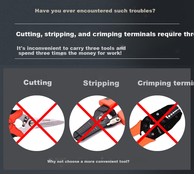 Gangdun SHEFFIELD S035057 5-In Multifunctional Needle-Nose Electrician's Pliers 2