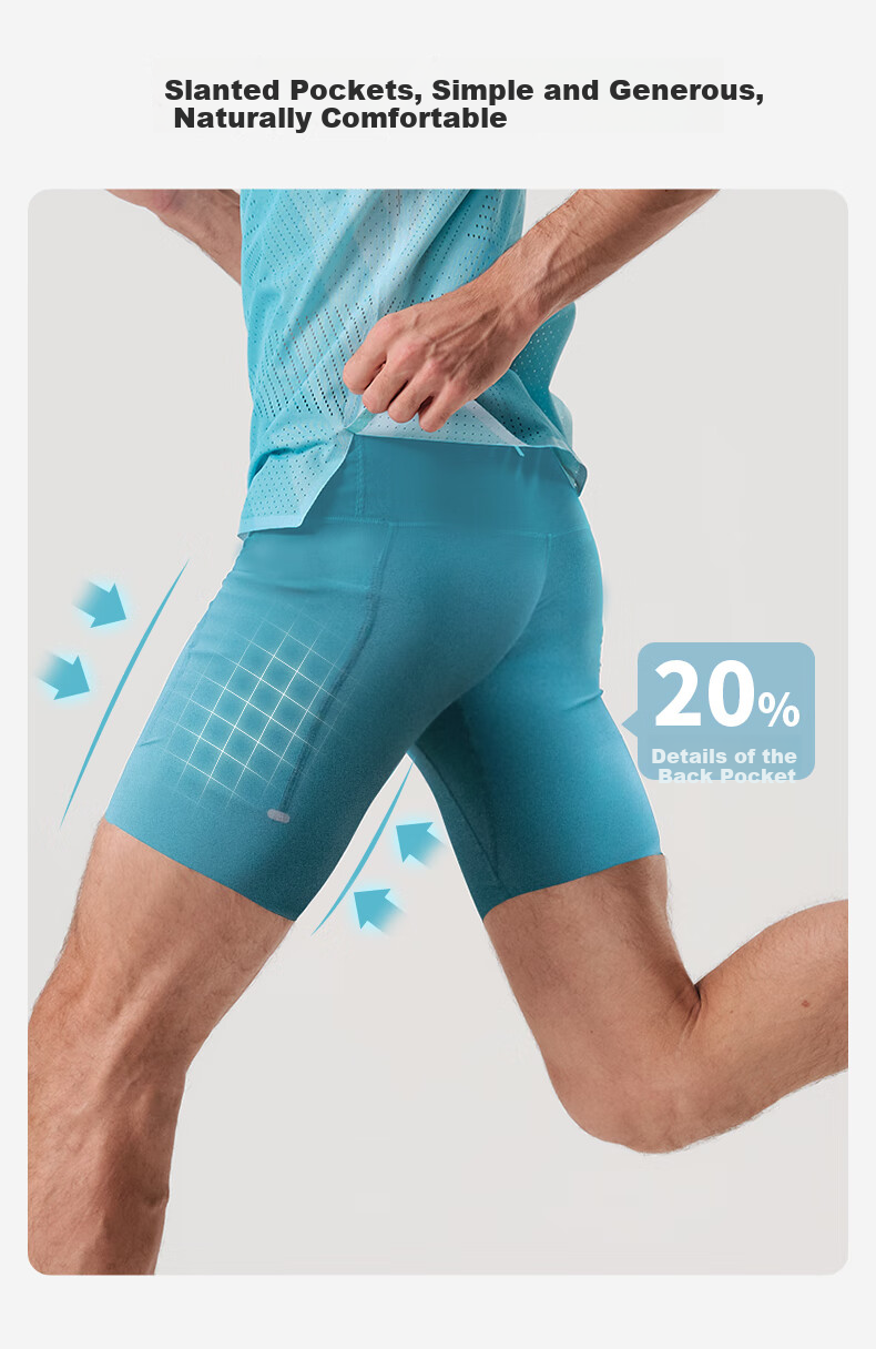 Feibite Kangaroo Pants 3.0, Summer Ultra-Thin Quick-Dry Elastic Sports Pants, Marathon Running Training Pants for Men And Women, Midnight Black, Size L 6