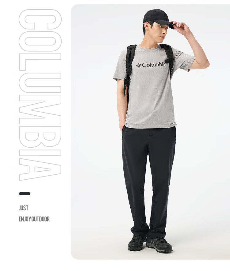 Columbia Men's T-Shirt 26 Spring Summer Outdoor Casual Sports Comfortable Cotton Breathable Short Sleeve AE8963 011 22