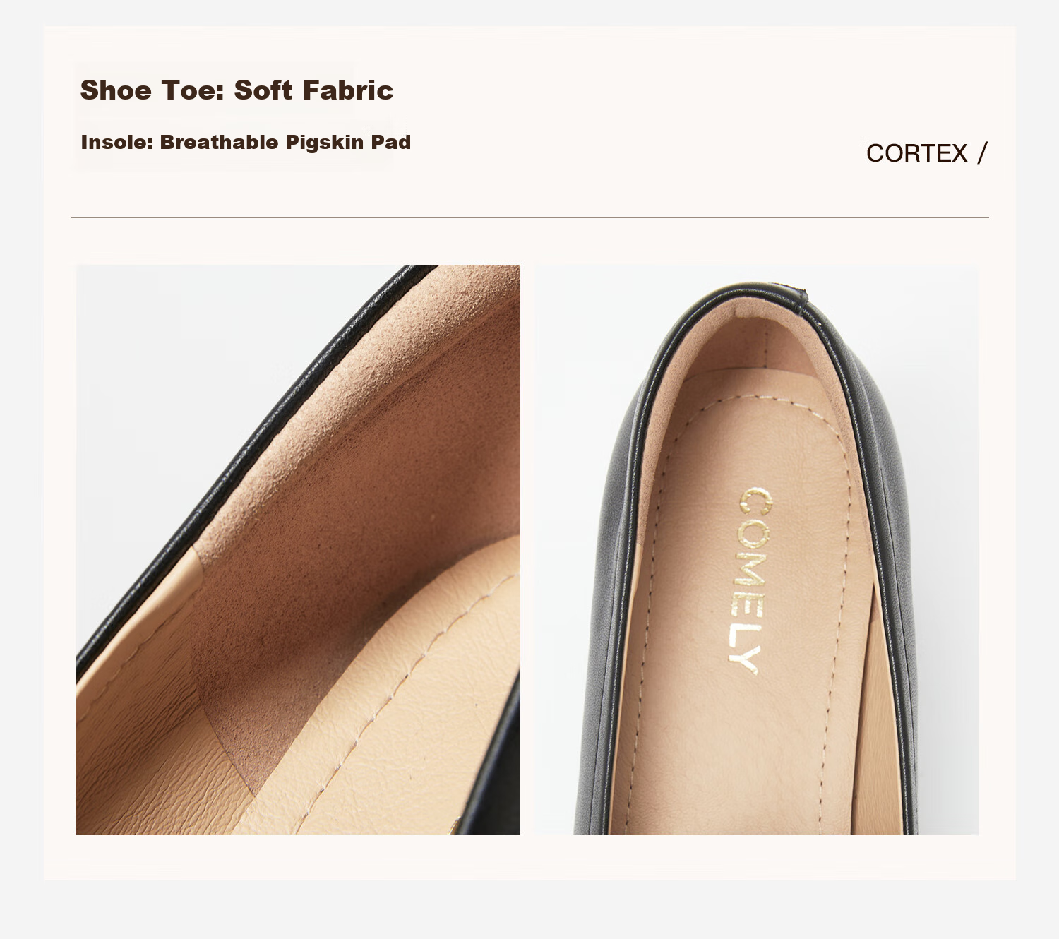 COMELY Genuine Leather Loafers for Women, Spring And Summer New Style Thick-Soled Chunky Heel Petite Commuter British Style Small Leather Shoes, Black, Size 40 10