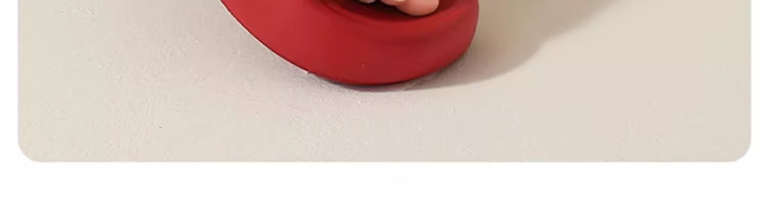 XGGC Men's Summer Indoor Home Bathroom Non-Slip Thick Sole Slippers Red Size 36-37 4