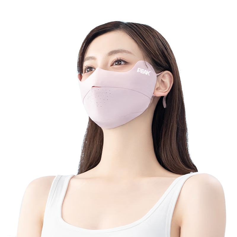PEAK Women's Sunscreen Mask Summer Outdoor Cycling Driving Eye and Face Protection Sunshade Mask Sakura Pink
