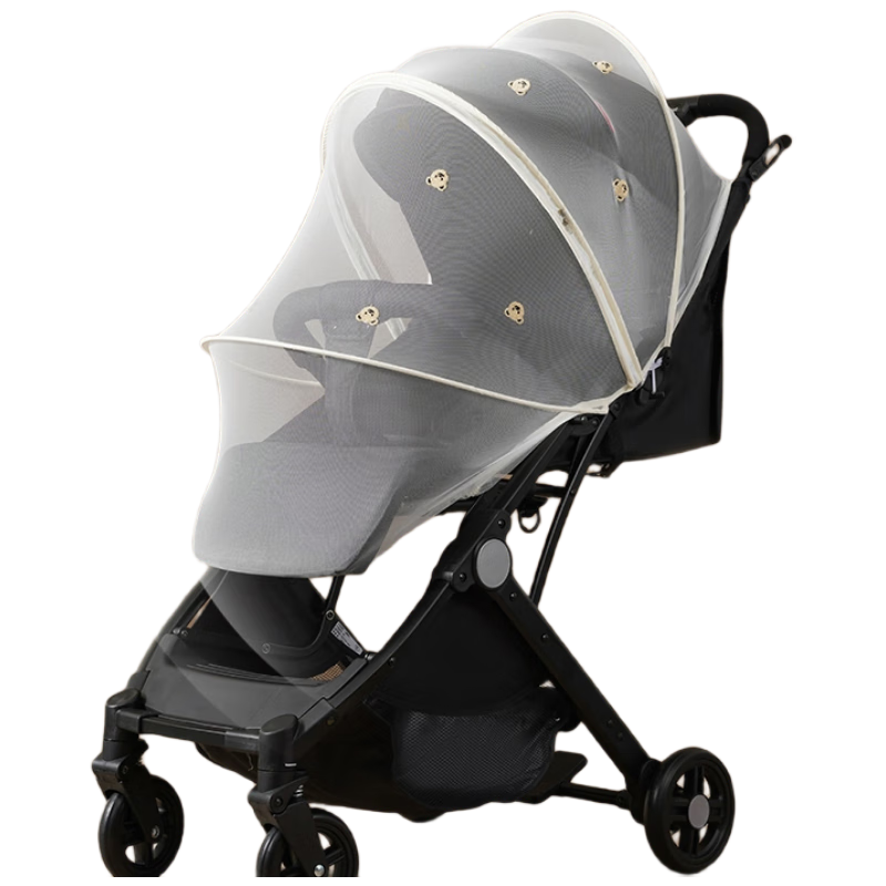 I-angel Baby Stroller Mosquito Net Full Cover Universal Dense Anti-Mosquito Insect Net Foldable Bear S306