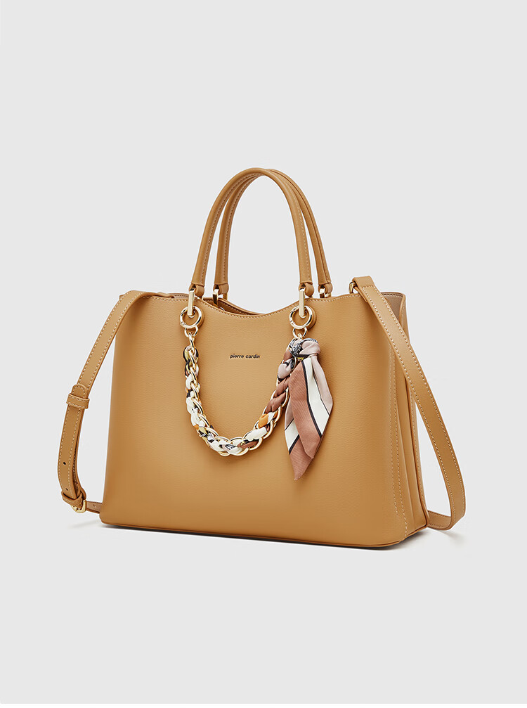 Pierre Cardin Women's Handbag, Tote Bag, Shoulder Bag, Crossbody Bag, Commuter Bag, Mom Bag, Holiday And Birthday Gift, Brown, with Free Gift Box 6