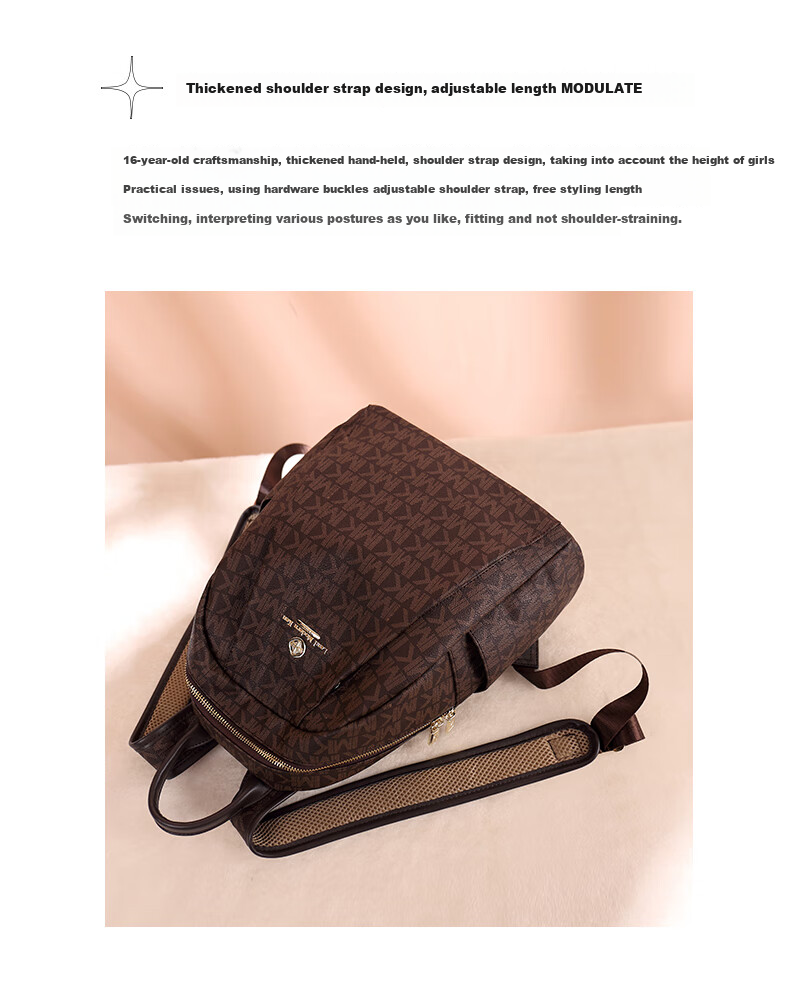 LMK Backpack for Women, Large Capacity Ladies' Bag, Fashionable Versatile Lightweight Travel Commuter Backpack, Gift for Girlfriend 5