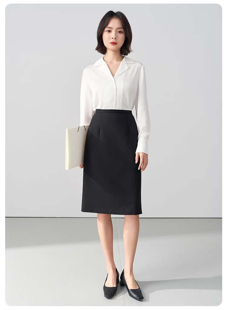 Bodexiaojie Black Interview Skirt, Women's Short Skirt, Professional Pencil Skirt, Formal Bodycon Skirt, Suit Skirt 14