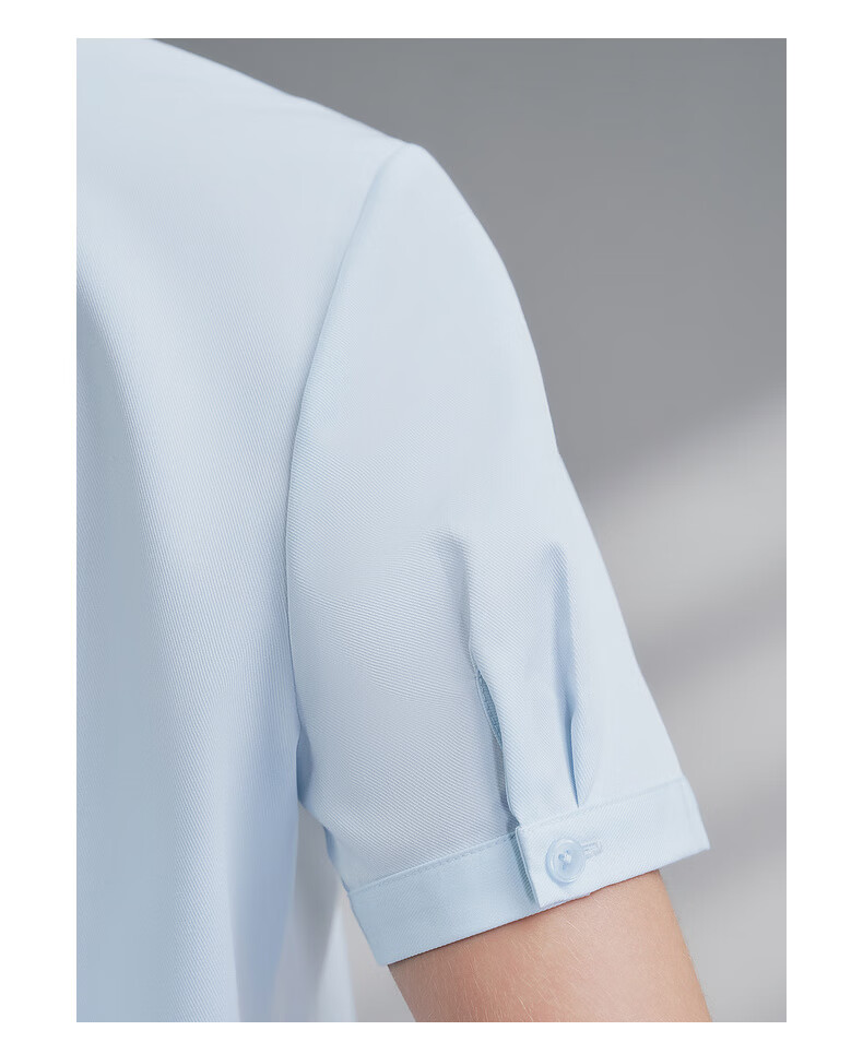 G2000 Modal Stretch Women's Short Sleeve Shirt with Bow Gift Spring Summer Mall Edition Ice Blue Size 38 8