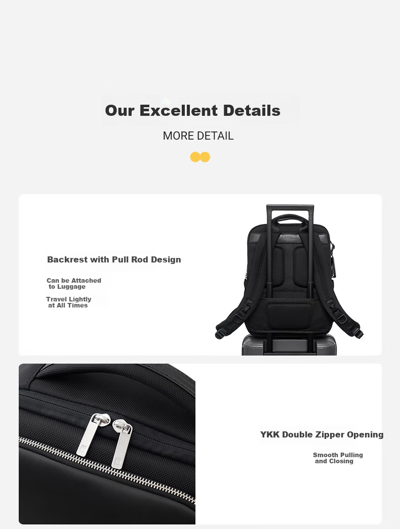 LEVEL8 Laptop Backpack, Explorer Series, Unisex Business Commute Travel Fashion Casual Large Capacity Backpack, Black 11