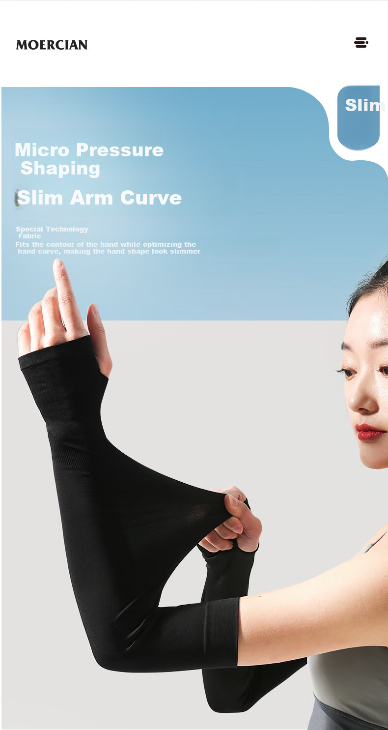 Muerxi UV Protection Ice Silk Nylon Sun Sleeves Unisex Outdoor Arm Sleeves for Hiking Cycling 9