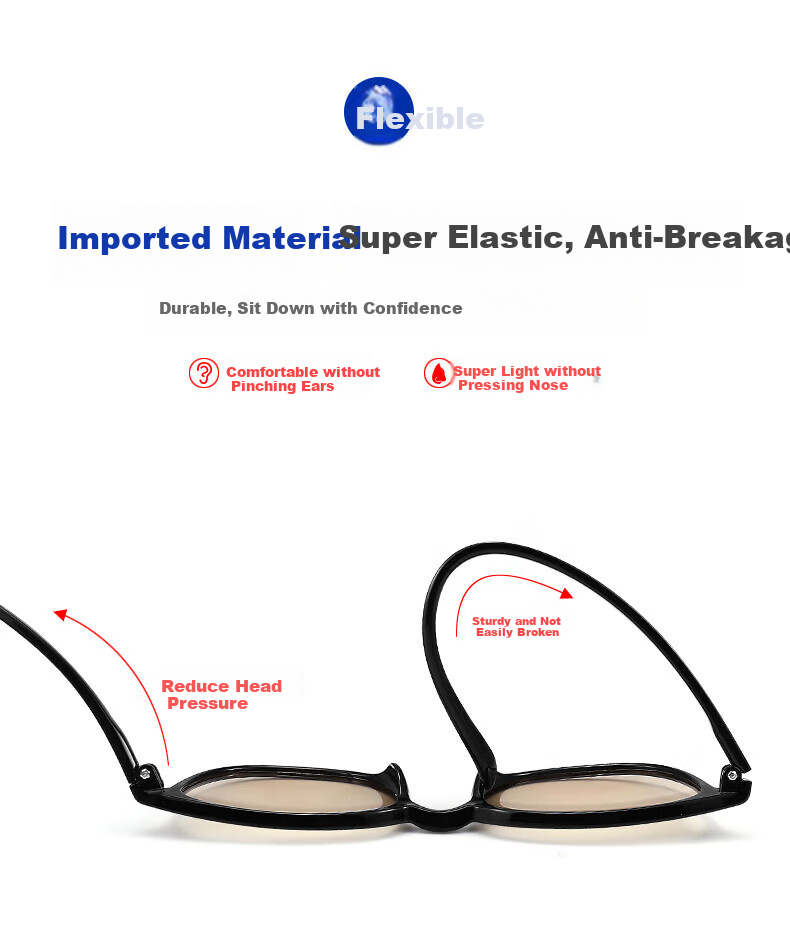 Bertha American Imported Material Anti-Blue Light Radiation Protection Black Lens Glasses for Women, UV Protection for Phone And Computer Use, Non-Prescription Post-Surgery 19