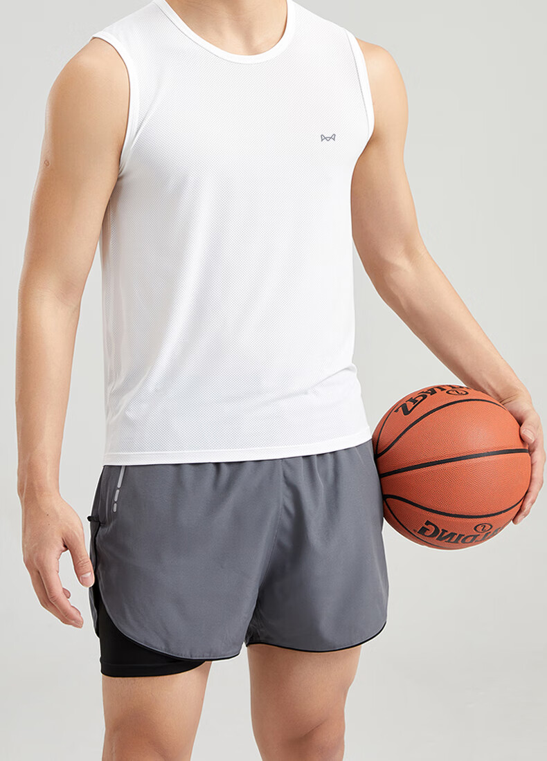 MiiOW 2-Pack Men's Basic Sleeveless Tank Tops Loose Fit Sports Undershirts Plus Size Crossback Vests 8