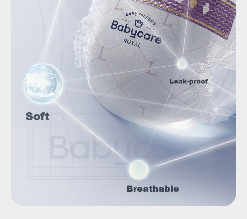 Babycare Crown LaLa Pants Royal Lion Kingdom Pull-Up Diapers Mini Pack XL 18 Pieces (12-17kg), Portable 10