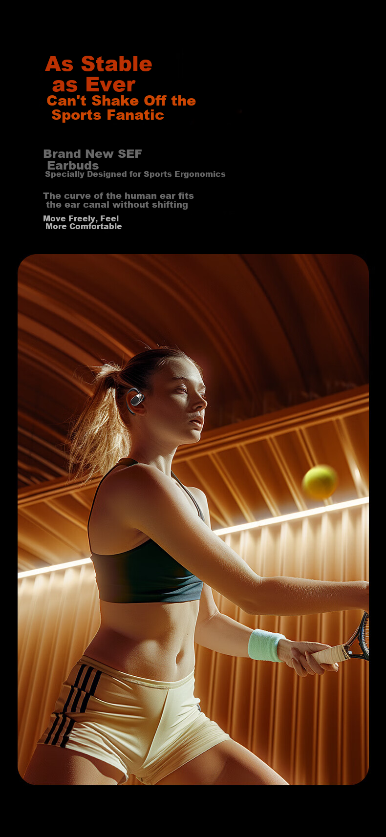 LINGCHEN Bluetooth Headphones, Ear-Hook Bone Conduction Concept, Wireless Non-In Open-Style Sports Running Cycling Long Battery Life Noise Reduction Ear Clip, Suitable for Android J56 3