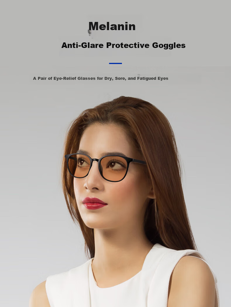 Bertha American Imported Material Anti-Blue Light Radiation Protection Black Lens Glasses for Women, UV Protection for Phone And Computer Use, Non-Prescription Post-Surgery 3