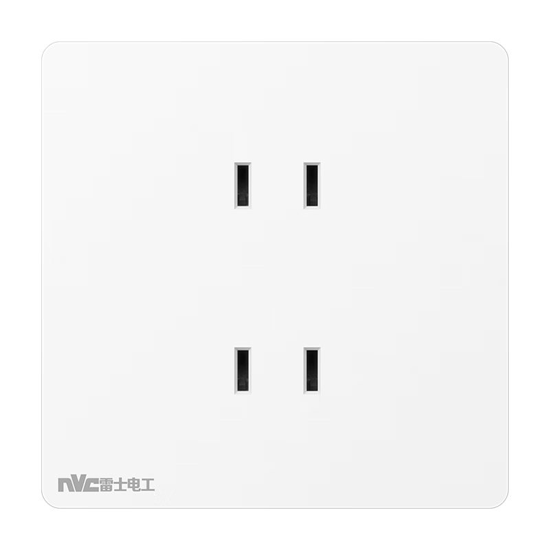 NVCleishidiangong Switch Socket, Four-Hole Socket, 86-Type Concealed Wall Socket Panel, N25 Cream White
