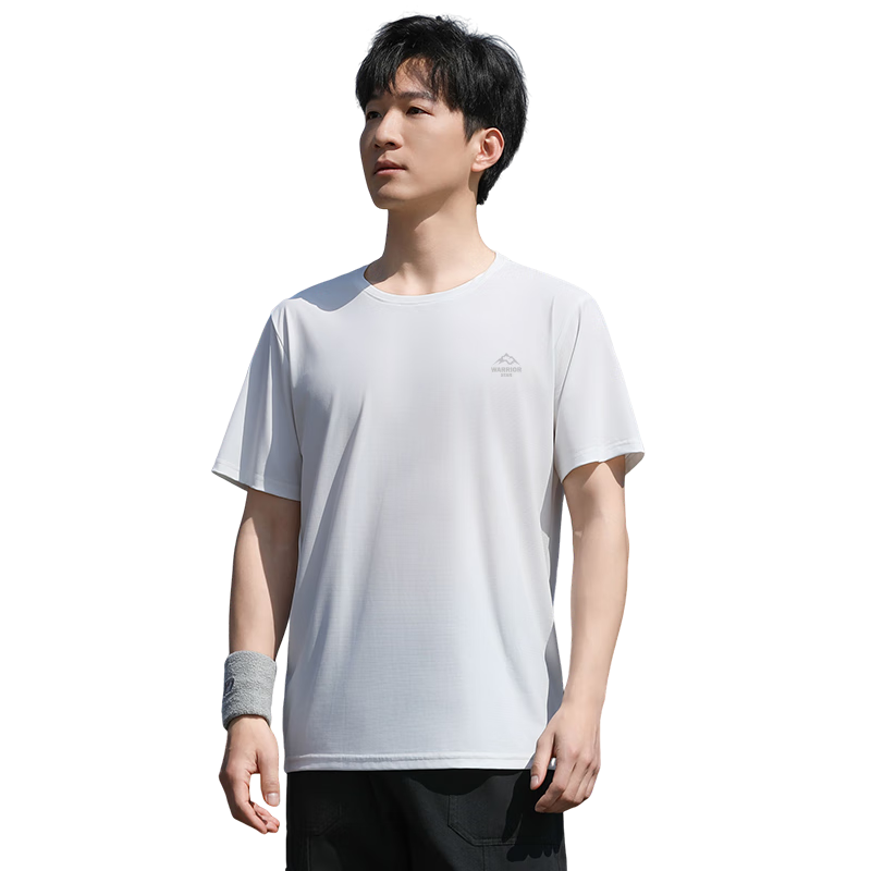 Huili Short-Sleeve T-Shirt for Men, Summer Cool Ice Silk Sports Tee, Loose Casual Quick-Dry Breathable Top