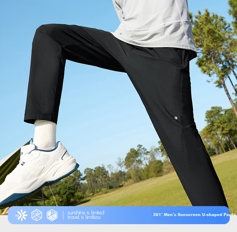 361° Men's Sports Pants Spring Summer Sun Protection Casual Sweatpants Running Loose Fit Cooling Straight Leg U-Shaped Pants 652614708-3 1