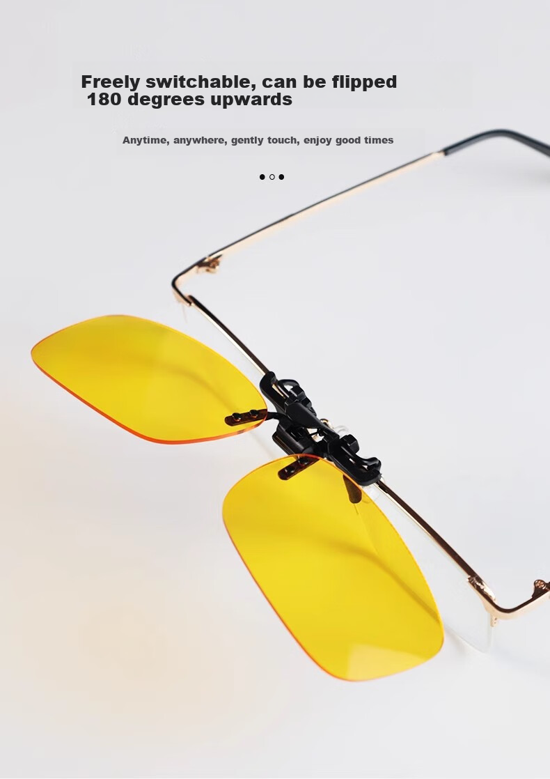 FESETE Anti-Blue Light Clip-On, Phone And Computer Eye Protection Glasses Clip-On, Anti-Radiation Myopia-Specific Eye Protection, Non-Prescription for Back to School 6
