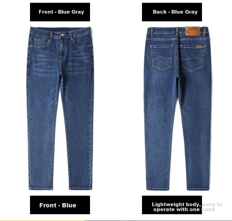 JEEP Spring New Fashion Straight-Leg High-End Men's Jeans, Trendy Pants for Men, 561 Blue, Size 30 4