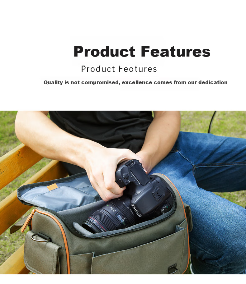 Pulewei Shoulder Crossbody Camera Bag, Protective Rain Cover, Waterproof Sling for Mirrorless Cameras, Professional Lens Travel Portable Storage Bag 3
