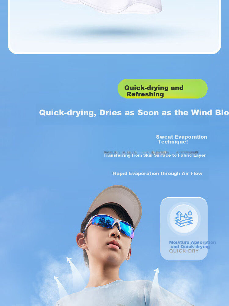 ANTA Children's Boys Quick-Dry Short-Sleeve Summer Cool T-Shirt, Children's Sportswear, A72527105 4