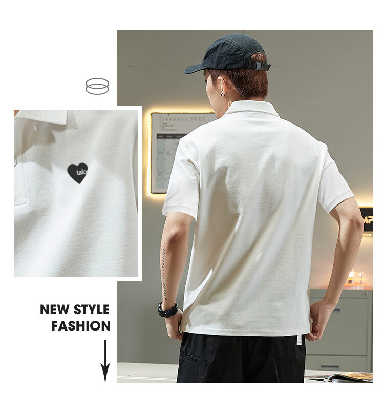 TonLion 2026 Autumn And Winter Men's Polo Shirt, Short Sleeves, Left Chest Embroidery, Small Details 29
