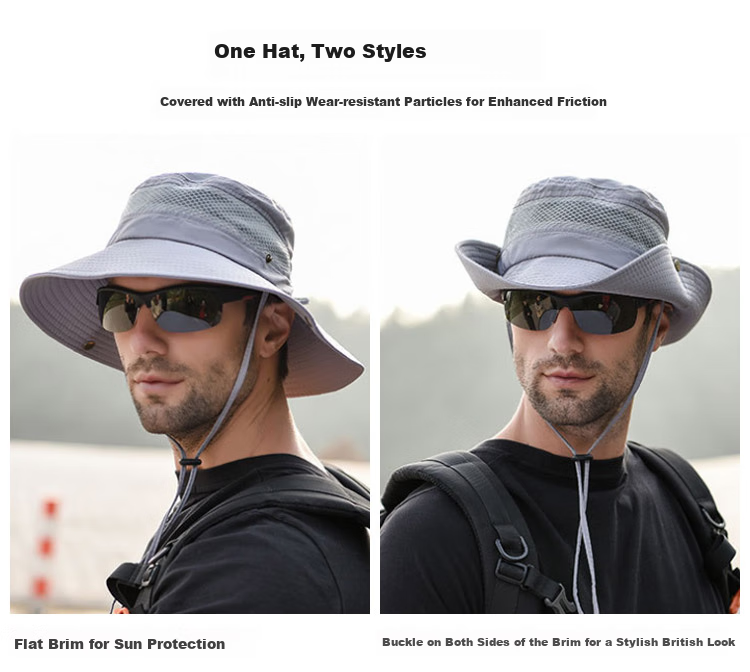 GLO-STORY Sun Hat for Men, Outdoor Fishing Hiking Cap, Men's Sun Protection Hat, Fisherman Hat for Me 8