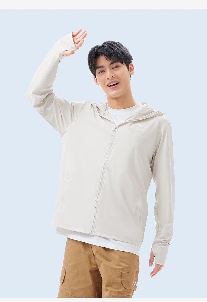 CAMEL 【Muyu】 2025 Spring New Original Yarn Sun Protection Jacket for Men and Women, Euro Style Ice Silk Quick-Dry Cooling Sun Protection Shirt XS 16