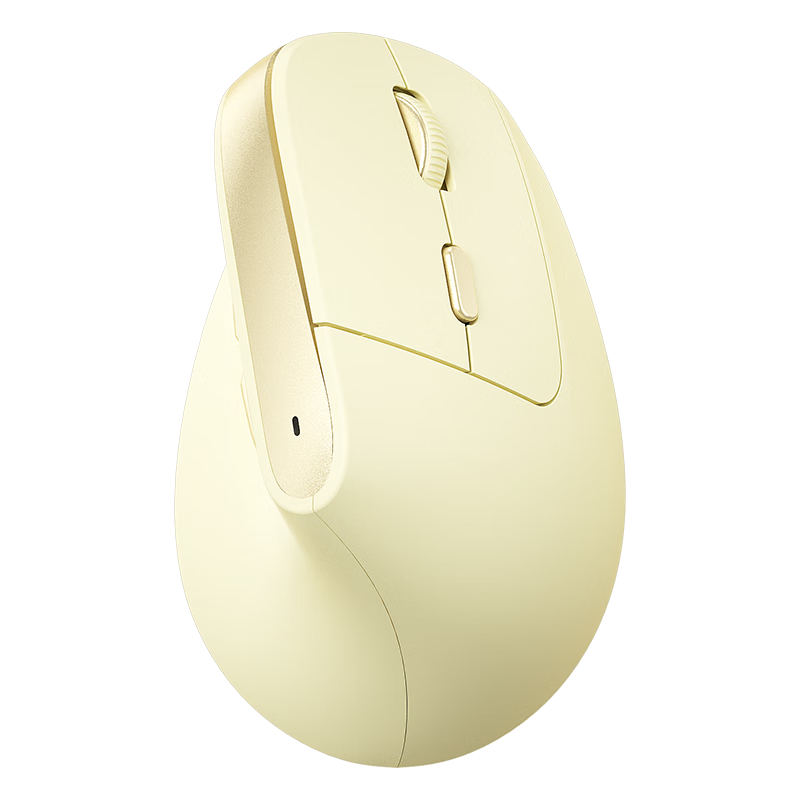 B.O.W Hangshi MD190L Ergonomic Mouse, Vertical Mouse, Rechargeable Wireless Bluetooth Dual-Mode Mouse, Suitable for Both Large And Small Hands, Unisex, Milk Tea Color