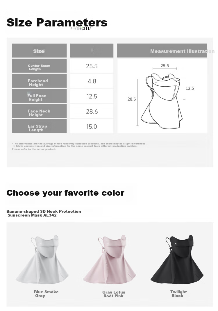Beneunder Full Face Sun Protection Mask for Women, Neck Guard UV Protection Face Mask in Gray Lotus Pink AL342 11