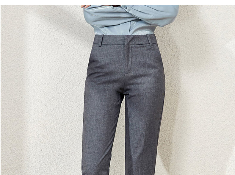 Langsha Women's Spring Summer Thin Suit Pants Pencil Pants Cigarette Pants Professional Workwear Commuter Casual Trousers 19